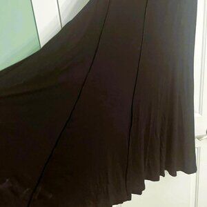 Karen Kane Black Flared Maxi Skirt Rayon XL Classic Timeless Style